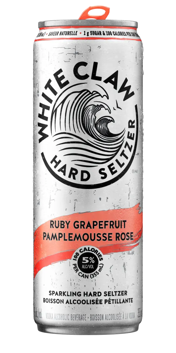 can of white claw grapefruit flavour
