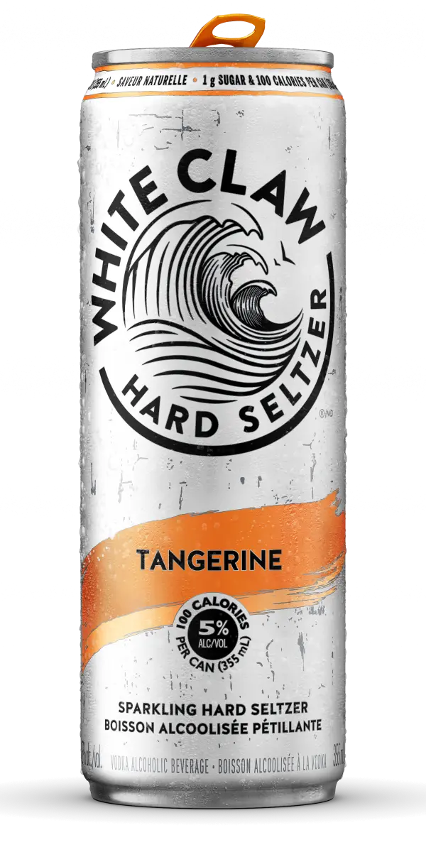 can of white claw tangerine flavour